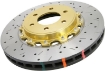 Picture of DBA Dual Drilled & Slotted T3 5000 Series Rotor Gold Hat (Front) - 2013-2020 BRZ/FR-S/86