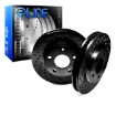 Picture of R1 Concepts GR86/FR-S E-Line  Drilled and Slotted Rear Brake Rotors (Black) - 2013-2020 BRZ/FR-S/86, 2022+ BRZ/GR86