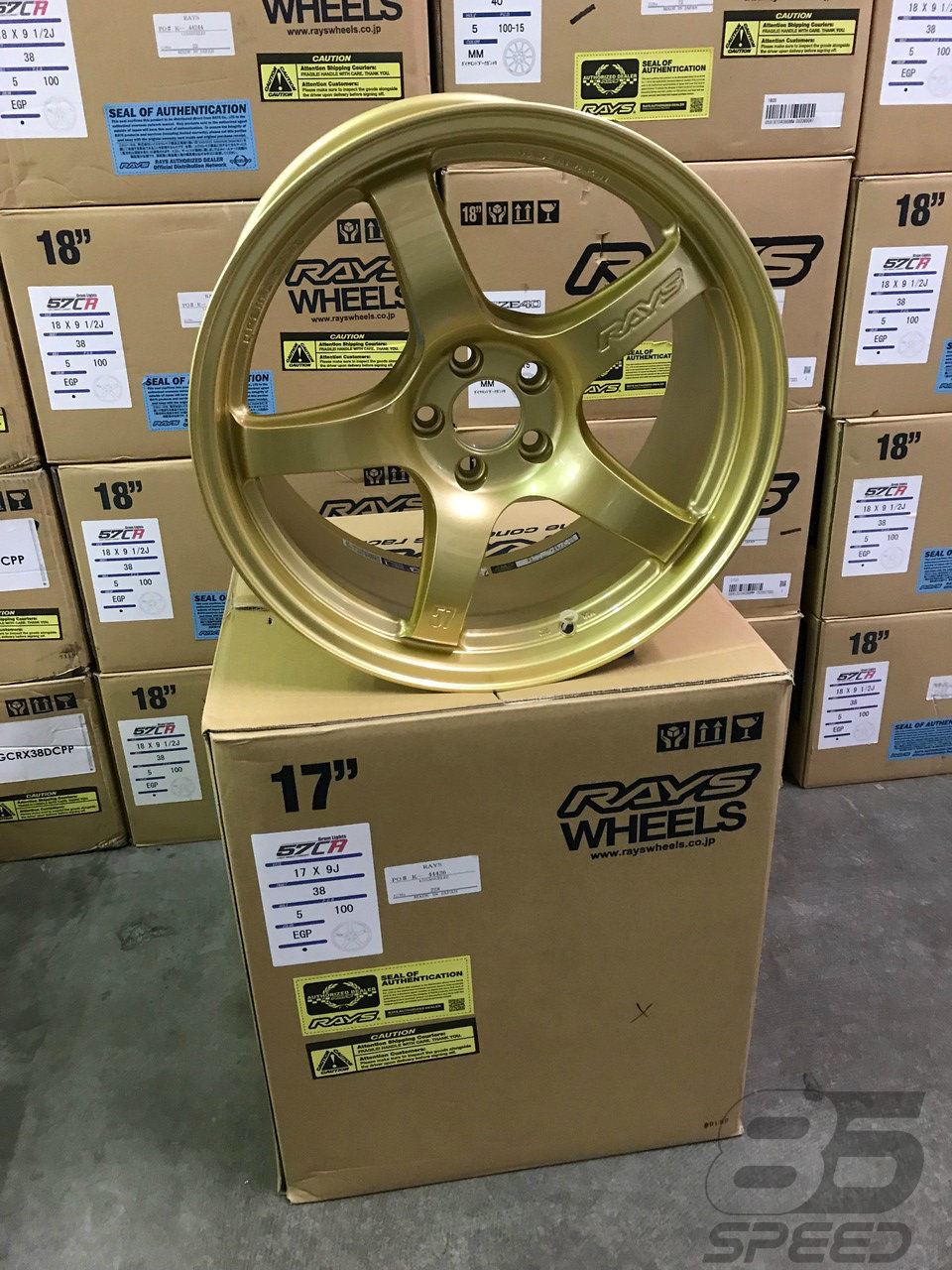 17X9.0 Gram Lights 57CR E8 Gold 5X100 Bolt Pattern / +38mm Offset main image 0