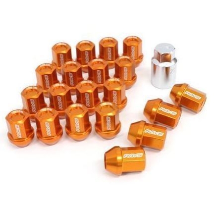 Picture of DURA-NUT L32 STRAIGHT TYPE 12X1.25 16 LUG + 4 LOCK SET  - ORANGE ALMITE 