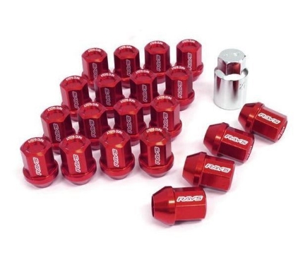 Picture of DURA-NUT L32 STRAIGHT TYPE 12X1.25 16 LUG + 4 LOCK SET -  RED ALMITE