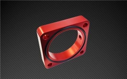 Picture of Torque Solution Red Throttle Body Spacer - 2013-2020 BRZ/FR-S/86