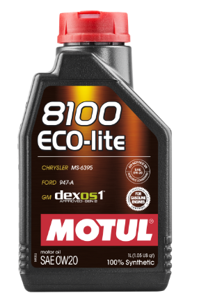 Picture of MOTUL 8100 Eco-Lite 0W-20 Synthetic Motor Oil (1 Liter)