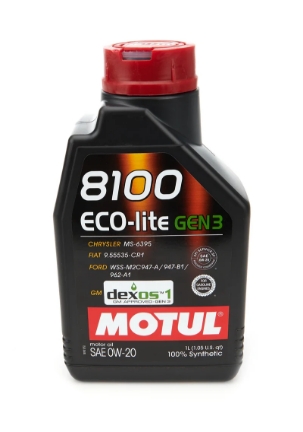 Picture of  MOTUL 8100 Eco-Lite Gen3 0W-20 Synthetic Motor Oil (1 Liter)