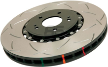 Picture of DBA Slotted 5000 Series 2 Piece Rotor w/ Black Hat (Front)