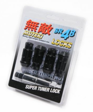 Picture of Muteki SR48 Locking 12x1.25 Lug Nut Set (4pcs) - Black