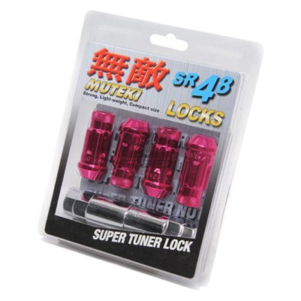 Picture of Muteki SR48 Locking 12x1.25 Lug Nut Set (4pcs) - Pink