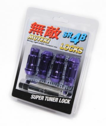 Picture of Muteki SR48 Locking 12x1.25 Lug Nut Set (4pcs) - Purple
