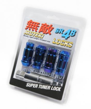 Picture of Muteki SR48 Locking 12x1.25 Lug Nut Set (4pcs) - Burned Blue