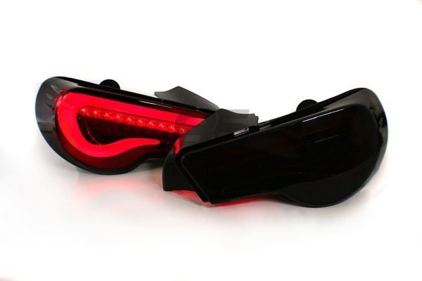 VSQ Valenti Style Sequential LED Taillights - Smoke Lens / Red Bar / Black  Housing