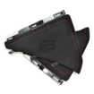 Picture of JPM Coachworks Knee Pads Black Alcantara Red Stitching (DISCONTINUED)