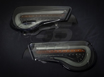 Picture of SGQ Valenti Style Sequential LED Taillights - Smoke Lens / White Bar / Black with Chrome Gold Housing