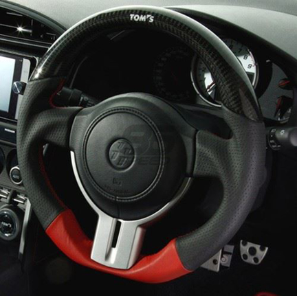 Picture of TOMS Racing Carbon & Black Leather Steering Wheel