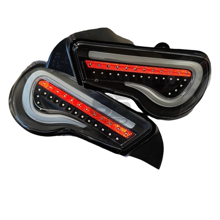 Picture of CBWQ Valenti Style Clear Sequential Taillights w/ Black housing and White Bar