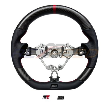 Picture of Rexpeed GR86 / BRZ 2022+ Carbon Fiber BLACK Leather Steering Wheel